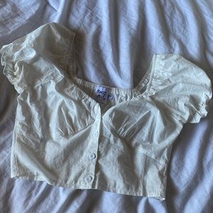 Princess Polly, White Top, Size 2